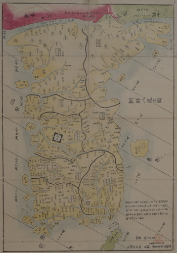 하야시 시헤이의 ‘삼국접양지도’, 1785년.