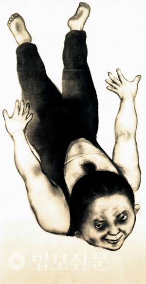박은영 作 ‘Climbing5’, 한지에 수묵, 2000년.