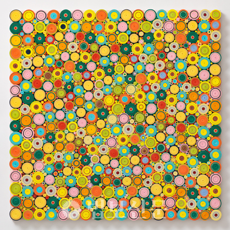 권봄이 作 ‘Circulation(27)’, 80×80×5cm, 종이, 2019년.