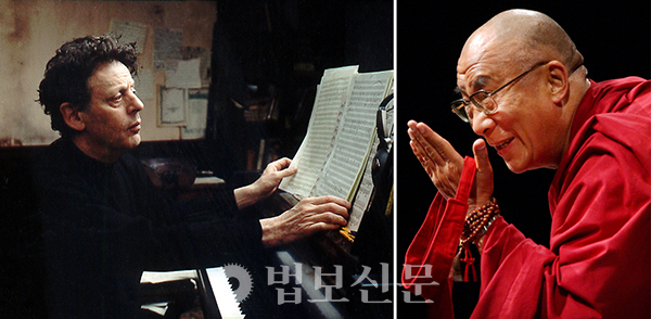 필립 글래스와 달라이라마.
