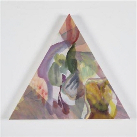 ‘무제 untitled_Equilateral triangle’, Color on silk layered canvas, 2020년.