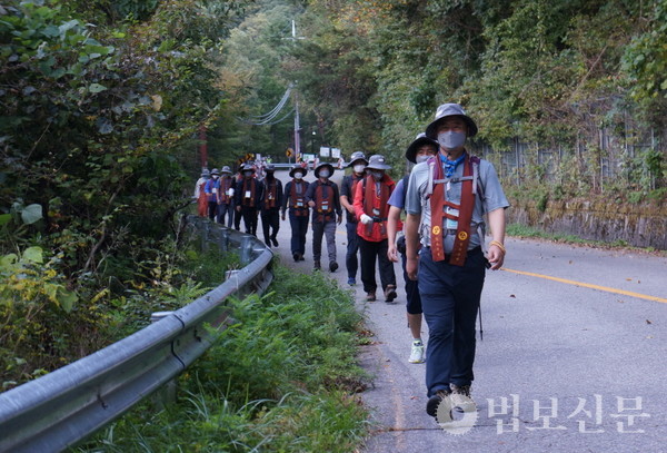상월선원 만행결사는 10월5일 삼보사찰 천리순례 5일차 일정을 진행했다.