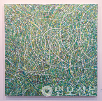 김순남, ‘뉴 심포니 No.14 – 텅빈 충만 5’, 100×100㎝, 2021.