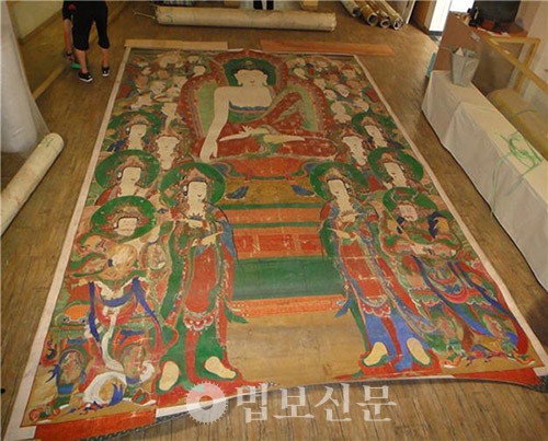 사진2) 선암사 영산회상도, 393x518cm, 조선후기.