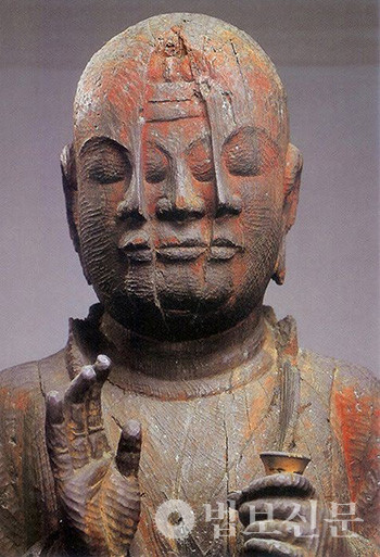 쿄토 사이오지(西往寺) 목조 보지화상입상, 12세기경, 쿄토국립박물관.