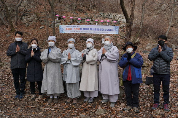 불교역사제자리찾기운동본부가 12월14일 주어사지 현장 순례를 진행했다.