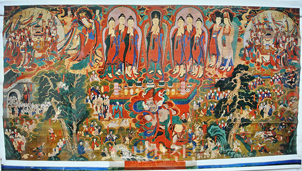 사진1) 용주사 감로도, 1790년, 크기 169.5×316.5cm. 