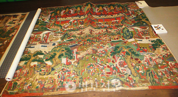 사진3) 용담사 감로도, 1811년, 크기 257×229cm. 문화재청 제공