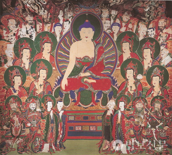 범어사 대웅전 영산회상도.