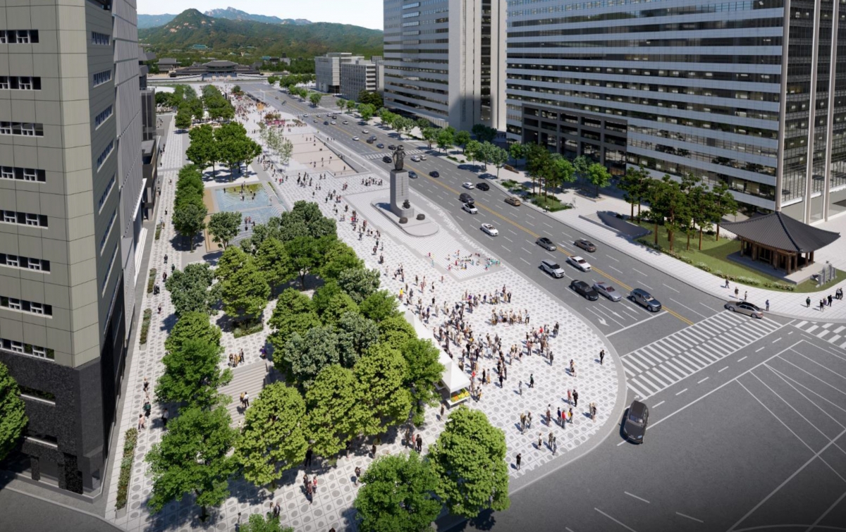 새롭게 개장한 광화문 광장 조성안. [서울시] 