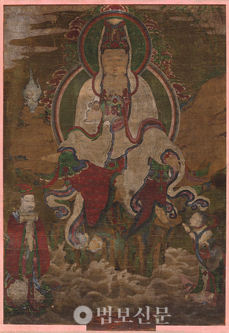 자비로 중생을 구제하는 관음보살, 도순 스님, 조선 1854년, 비단에 채색, 169.0×110.0cm