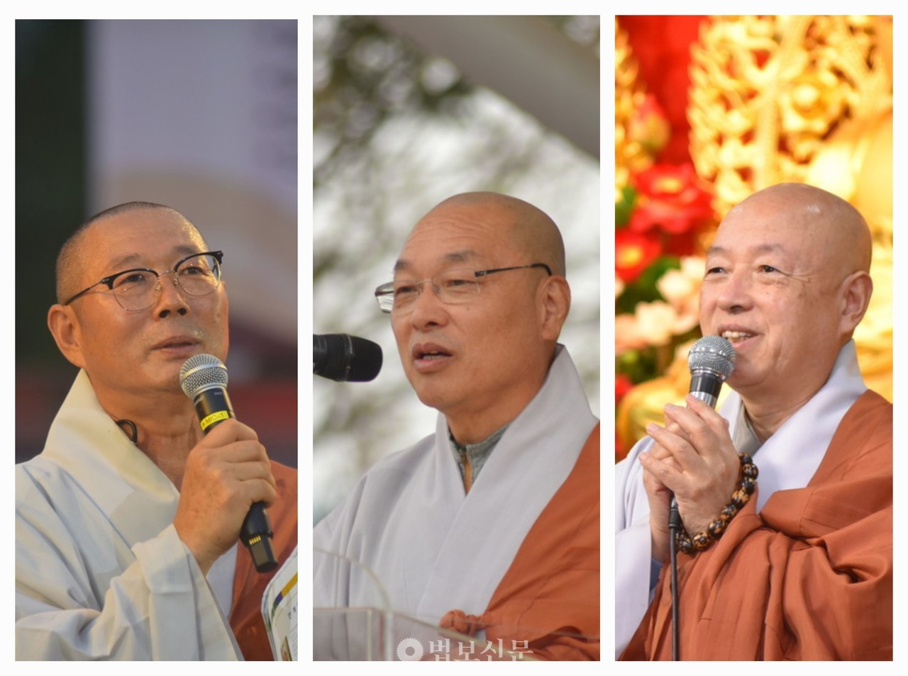 기호 1번 화평, 기호 2번 덕산, 기호 3번 일원 스님.