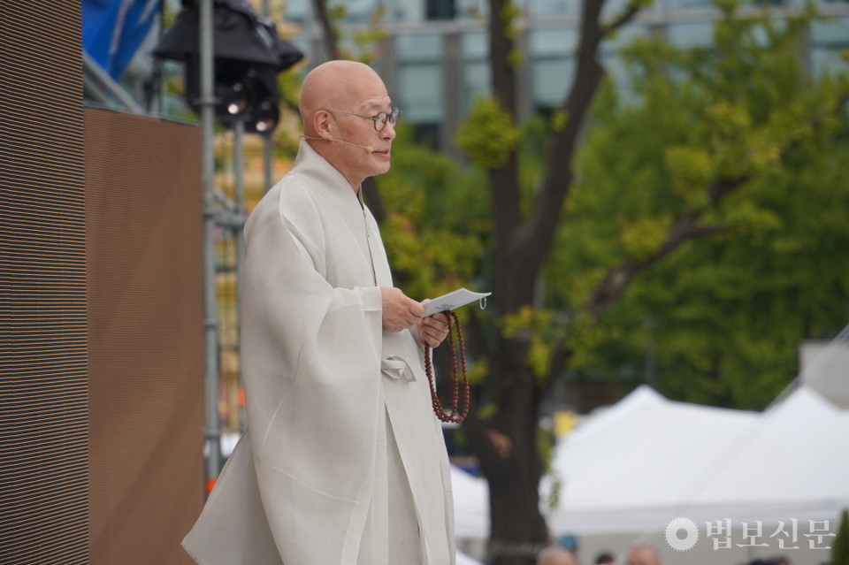 진우 스님은 이날 선명상 추진의 배경과 대중화를 위한 계획을 직접 설명했다.