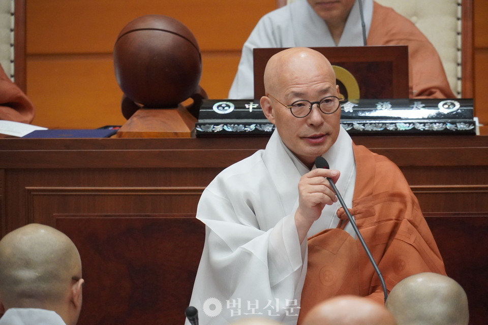 총무원장 진우 스님은 인사말에서 “한국불교는 항상 시대의 위기마다 민족의 정신적 지도자로서 그 역할을 다해왔다”며, “이제는 한국불교 천년의 정신성과 철학을 세계에 전하는 시대적 사명을 수행해야 할 때”라고 말했다.