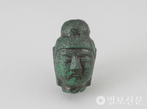 의곡사지 출토 청동불두. 사진=불교문화유산연구소.