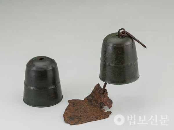 의곡사지 출토 청동풍탁. 사진=불교문화유산연구소.