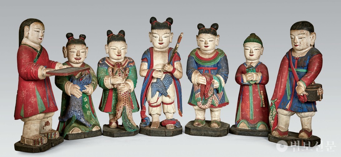 안성 칠장사 목조동자상, 조선 1706년, 칠장사.